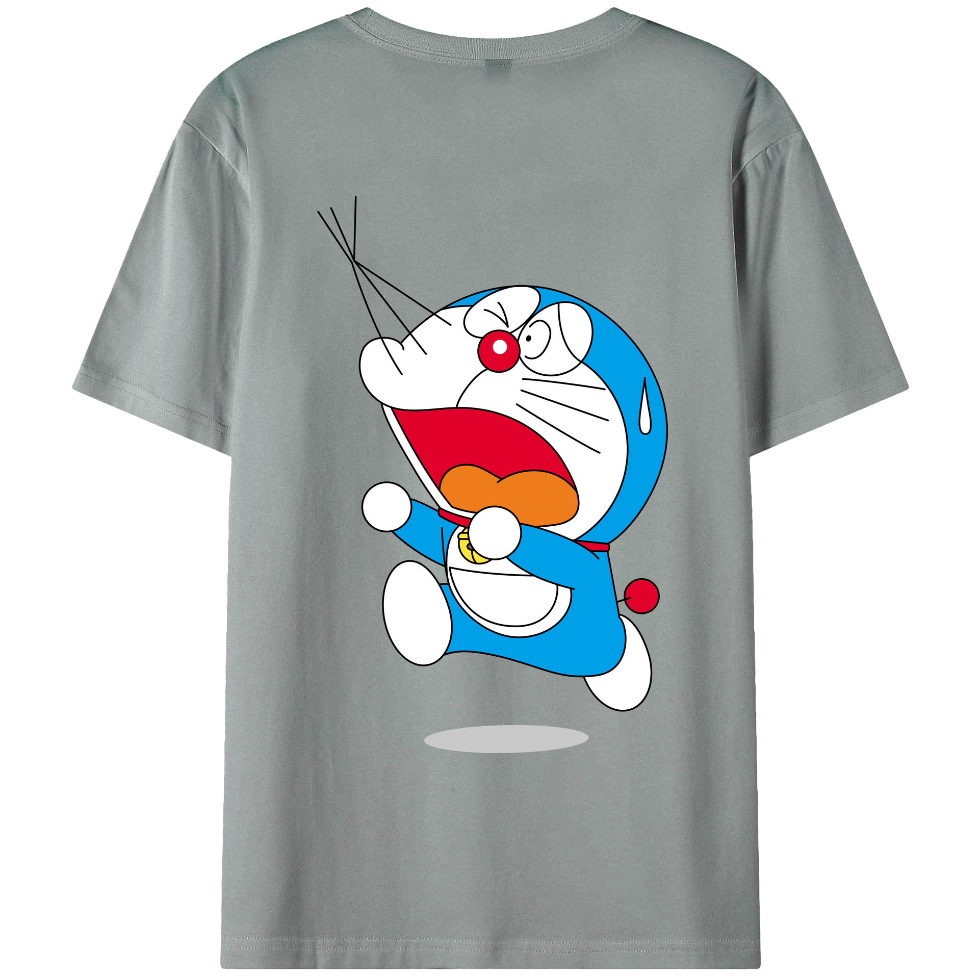 （画像用） ドラえもん Doraemon 綿100％ メンズ半袖Tシャツ（バックプリント） 通気性